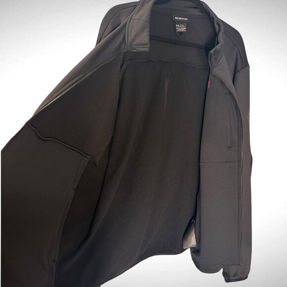 Burton Men's Sz XXL Full Zip Softshell Jacket Black Basic Snowboard Ski Simple - Picture 6 of 12